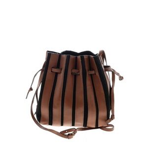 Zara brown / black bucket purse
